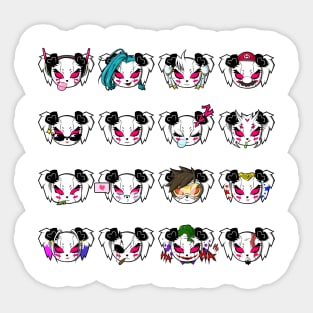 All Panda Logos Sticker